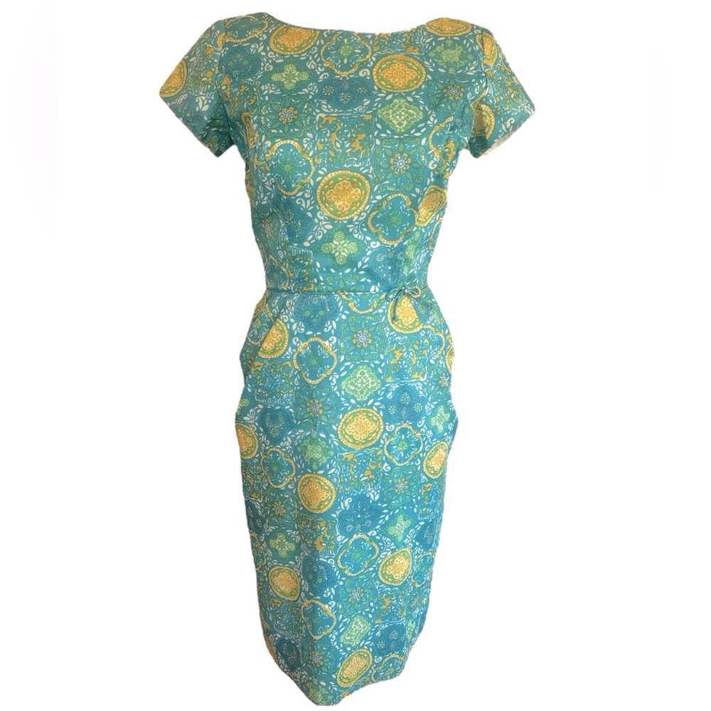 Vintage Hawaiian Casuals Stan Hicks Honolulu 1960s Hourglass Dress Mid Mod 2 - 4